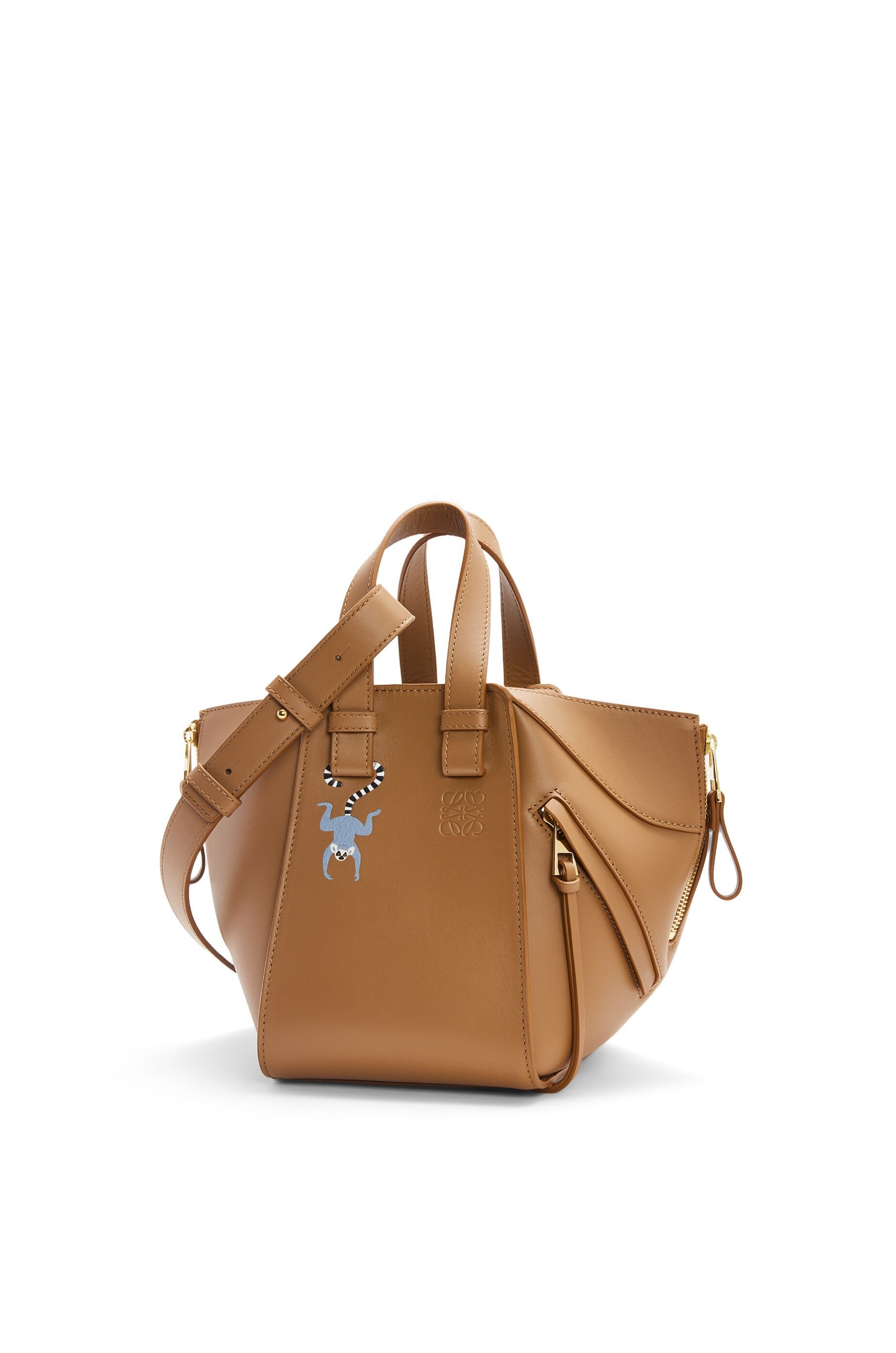 Lemur compact Hammock bag in satin calfskin - 6