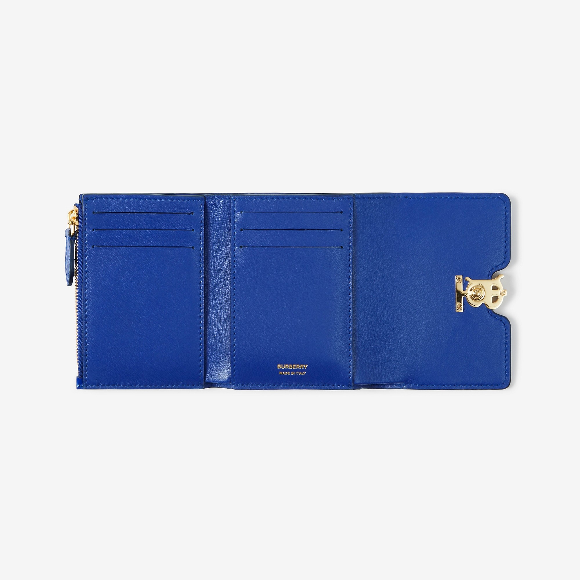 Embossed Leather TB Compact Wallet - 2