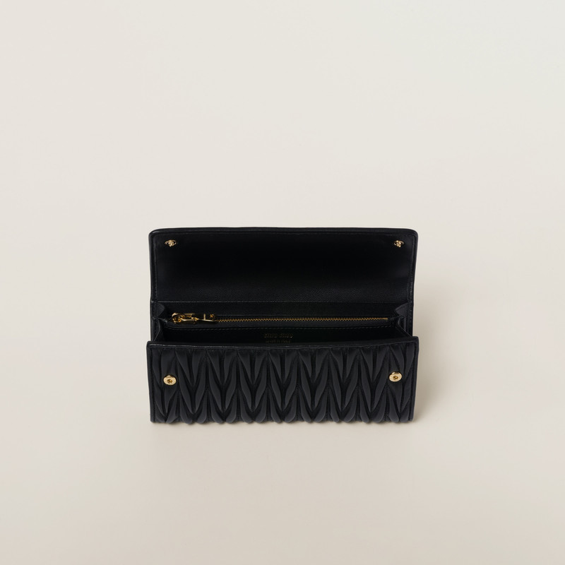 Miu Miu Large matelassé nappa leather wallet outlook