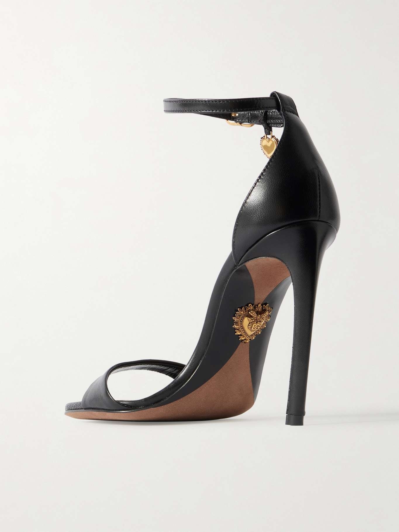 Embellished leather sandals Black - 3