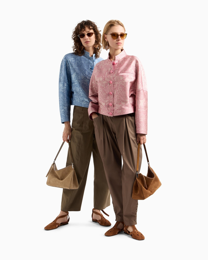 ALL-OVER JACQUARD JACKET WITH GURU COLLAR 2