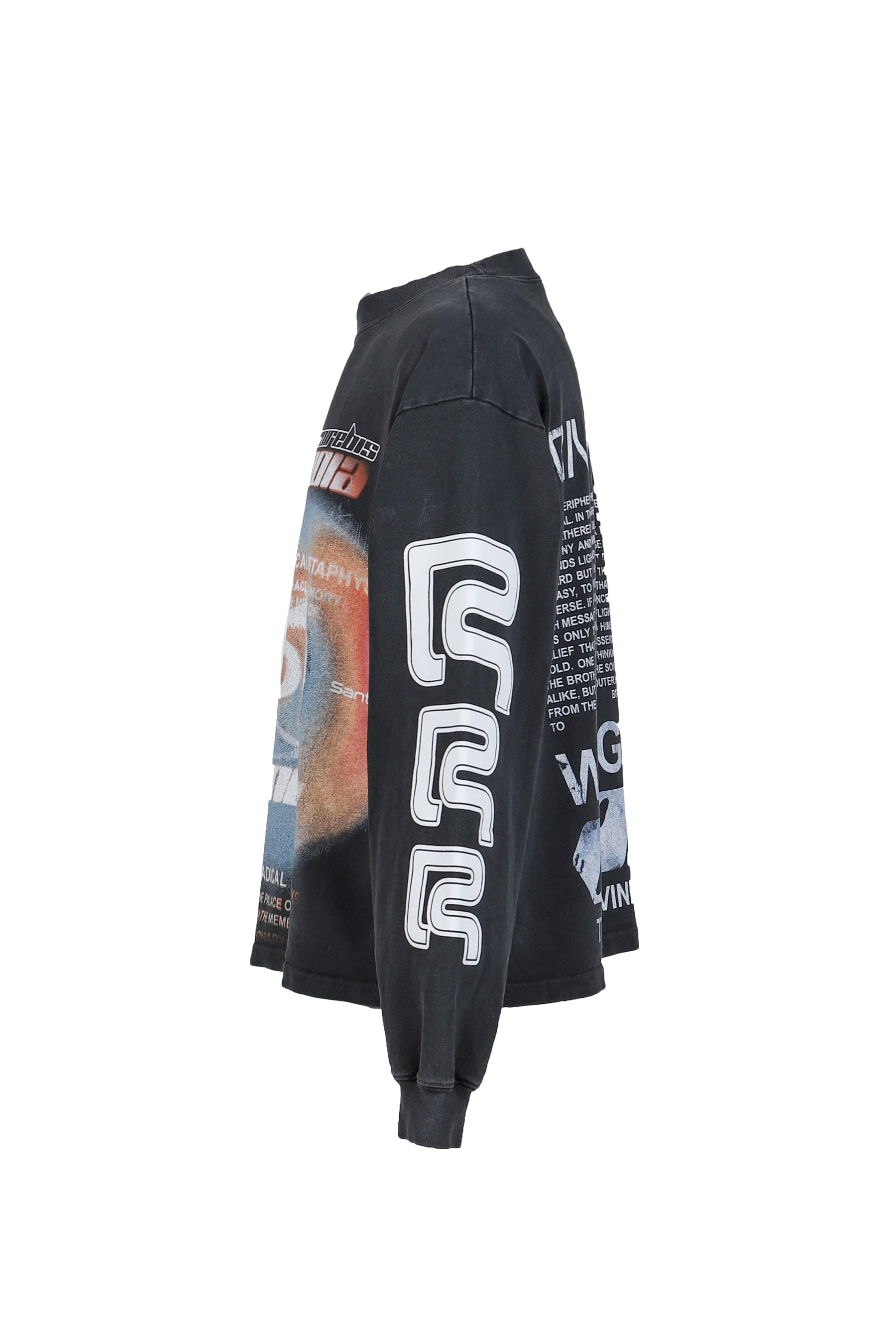 DIVINITY PAPER GARDEN LS TEE / FADED BLK - 3