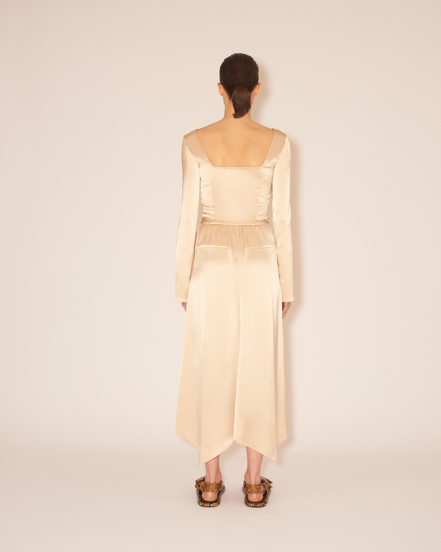 BINTOU - Long sleeve top with draped front detail - Pearl - 5
