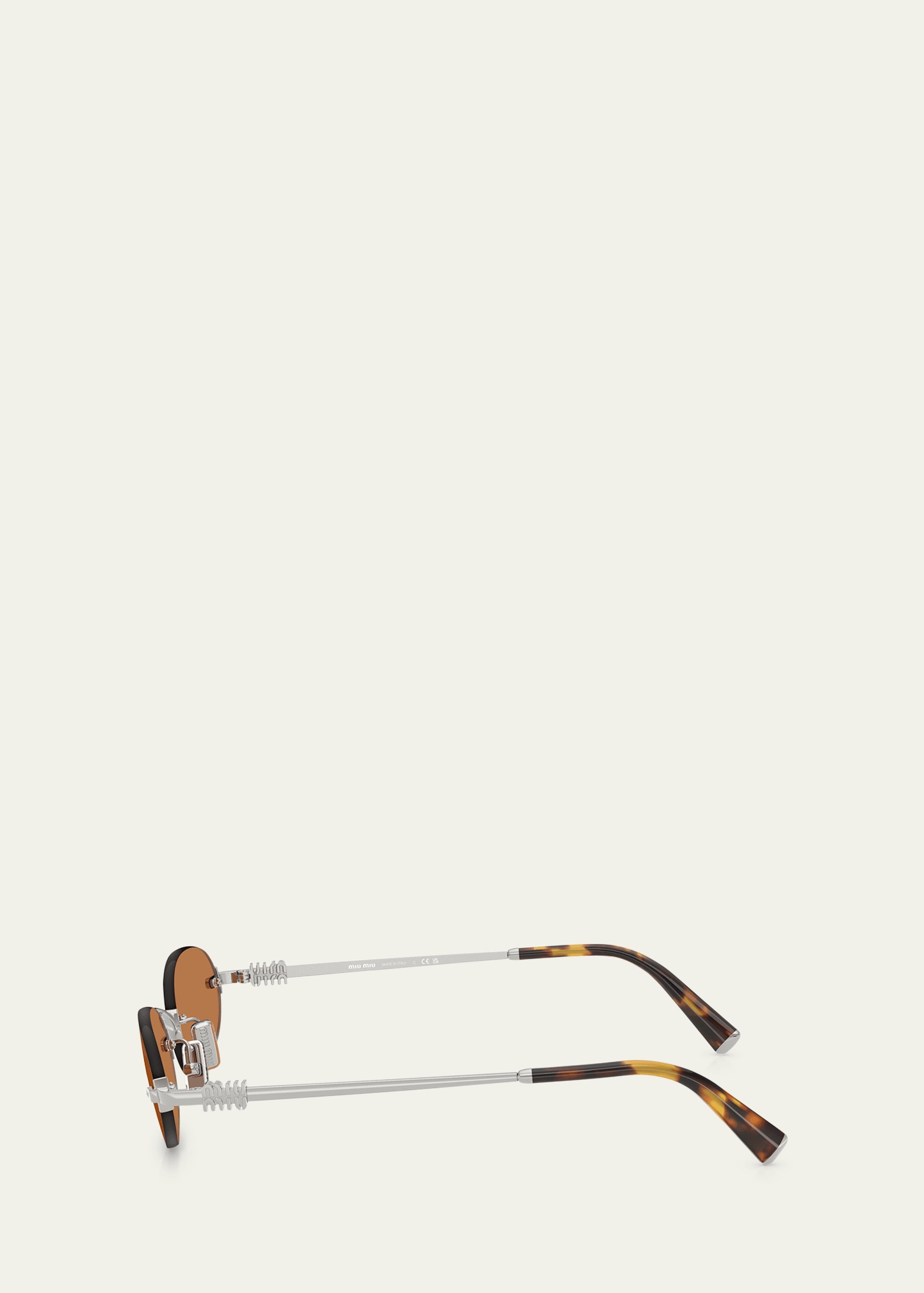 Rimless Metal Oval Sunglasses - 3