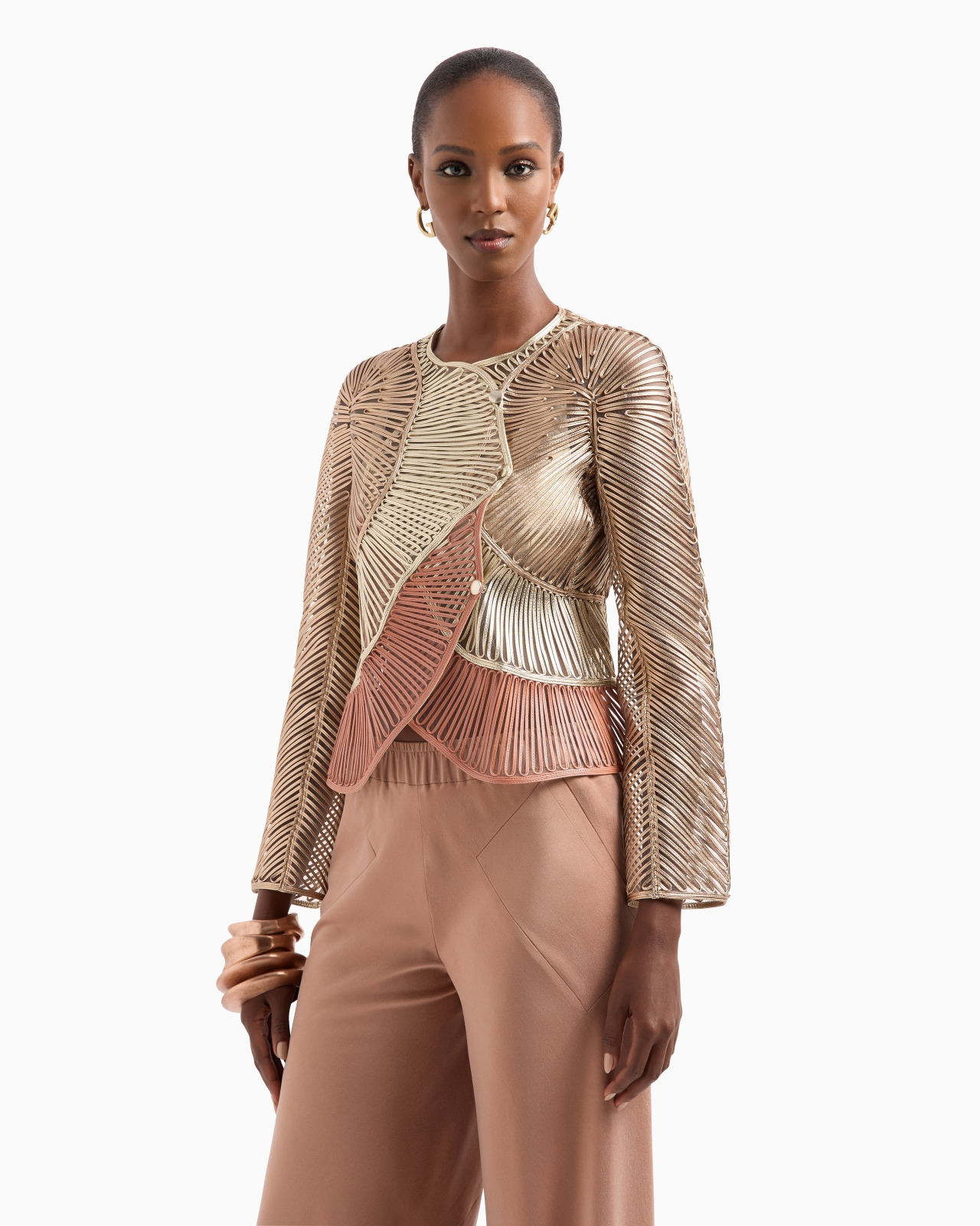 PEARLISED NAPPA-LEATHER JACKET - 4