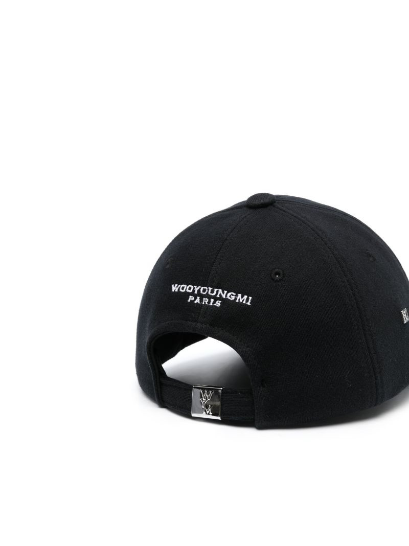 Wooyoungmi logo-embroidered cotton cap outlook