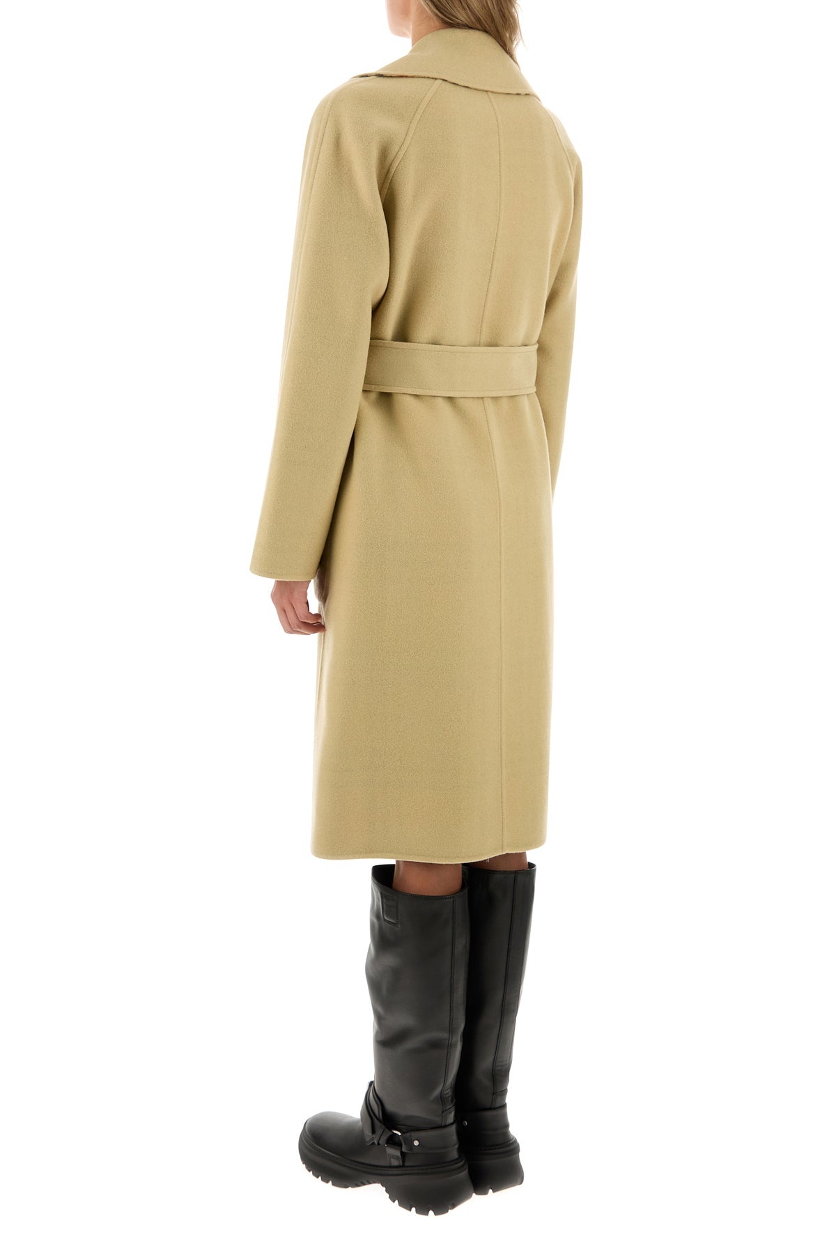 Beige wool reversible coat - 4