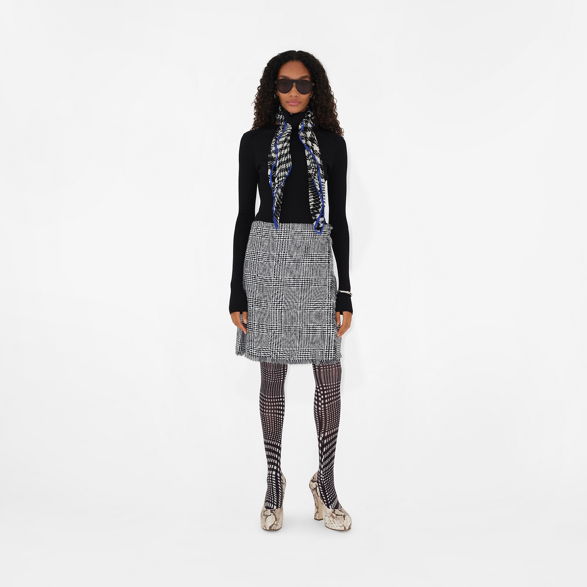 Warped Houndstooth Nylon Kilt - 2