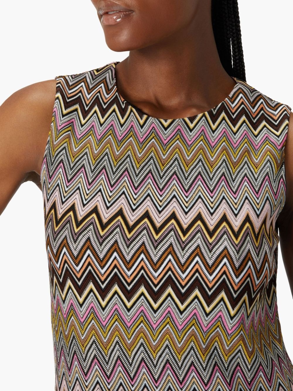zigzag sleeveless mini dress - 4