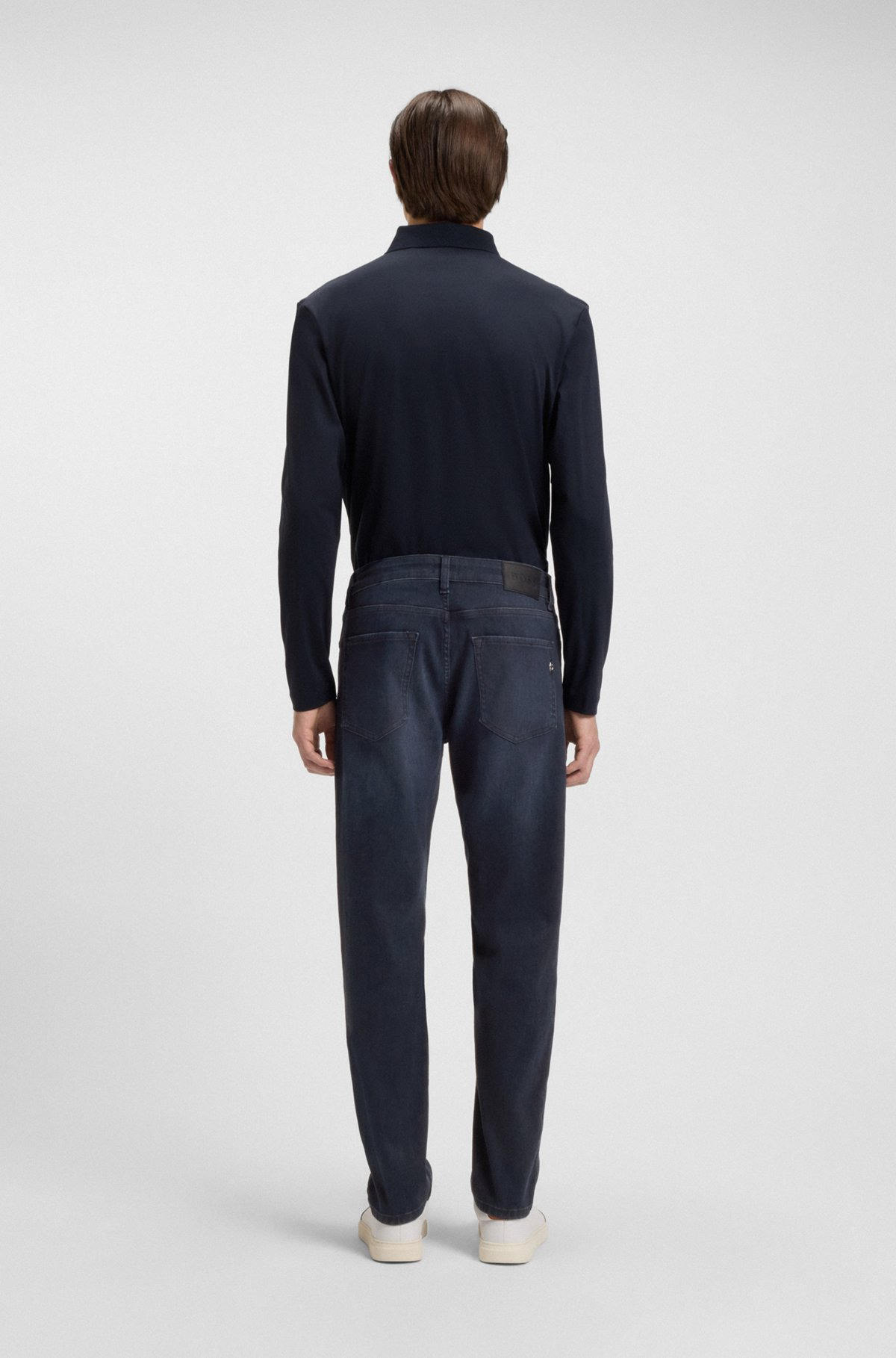 MAINE REGULAR-FIT JEANS IN BLUE KNITTED DENIM - 4