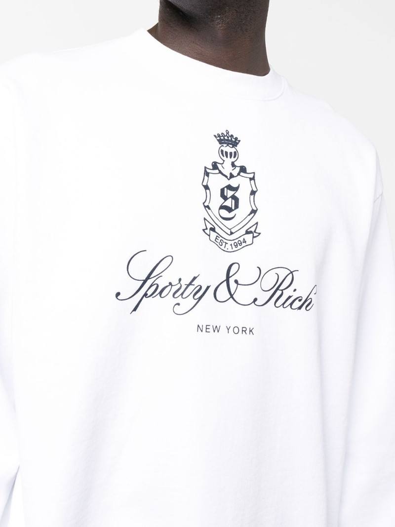 logo-print cotton sweatshirt 6