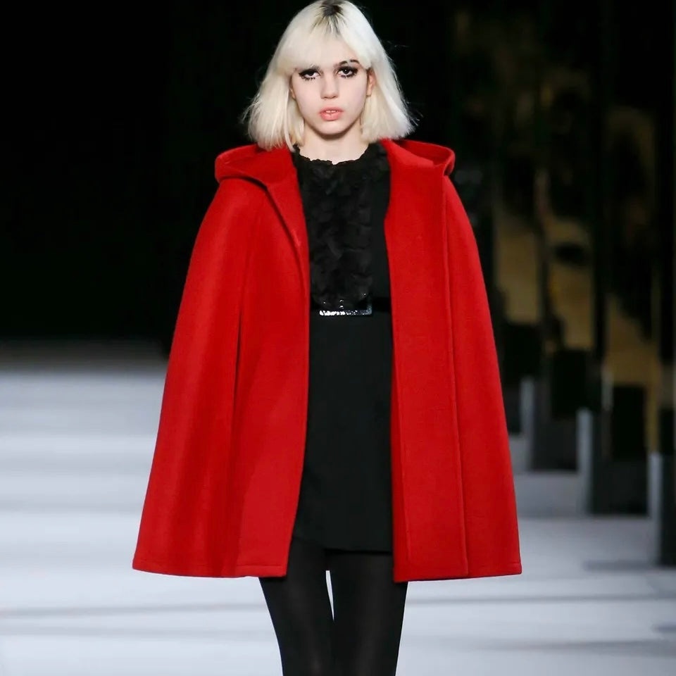 Saint laurent hedi fw14 ruffles wool dress 38 - 2