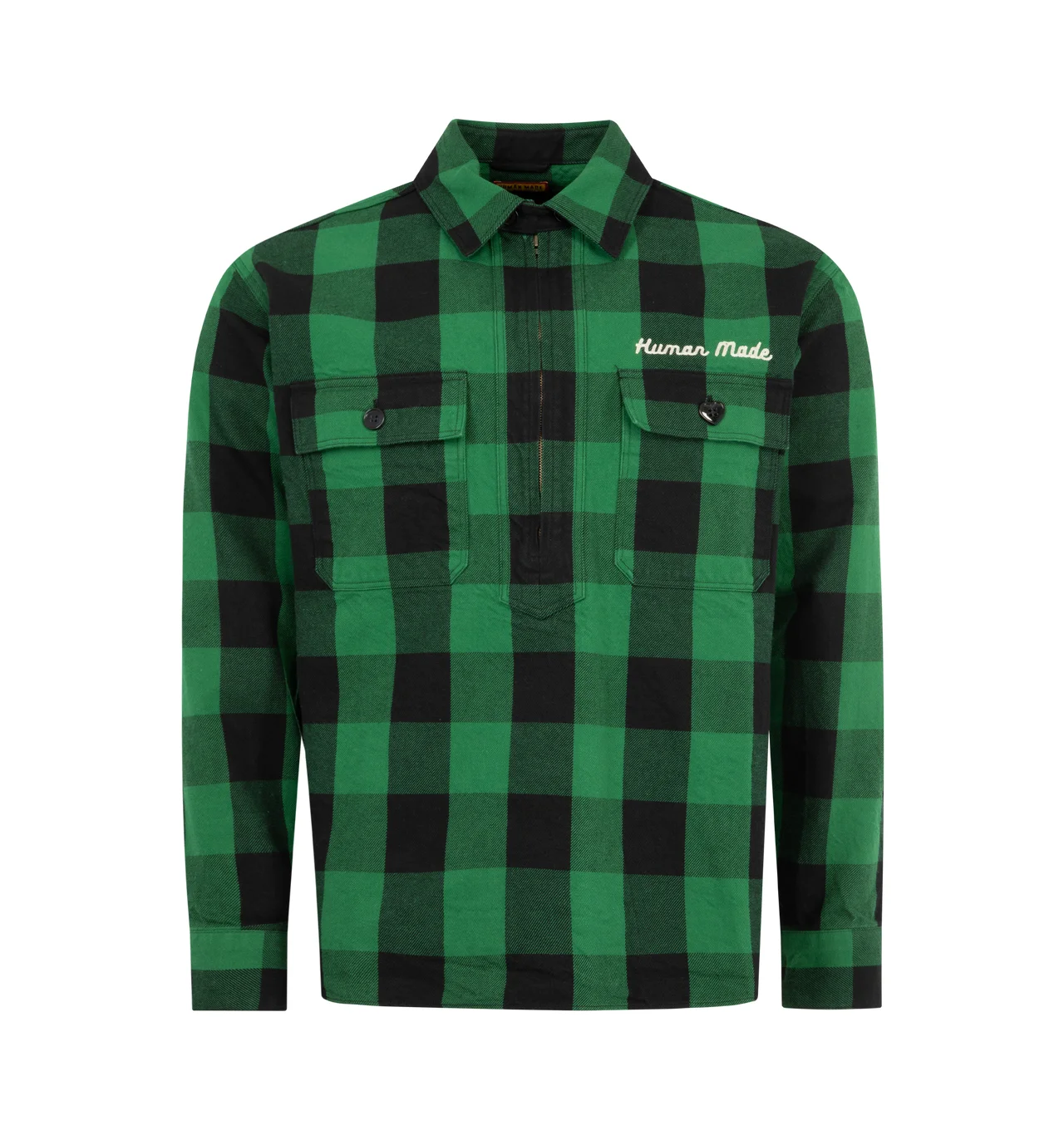 CHECK HALF-ZIP SHIRT - 1