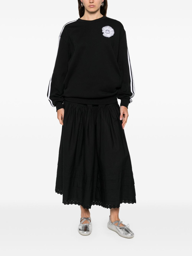 adidas stripe-detail appliqué sweatshirt outlook