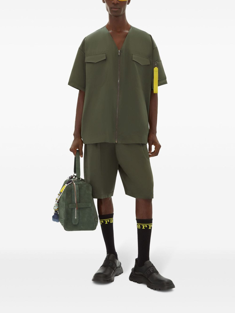 Ferrari keyring-attachment zip-fastening shirt outlook