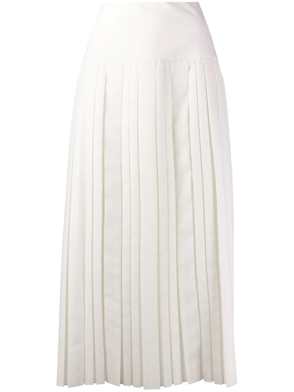 pleated mid-length skirt - 1