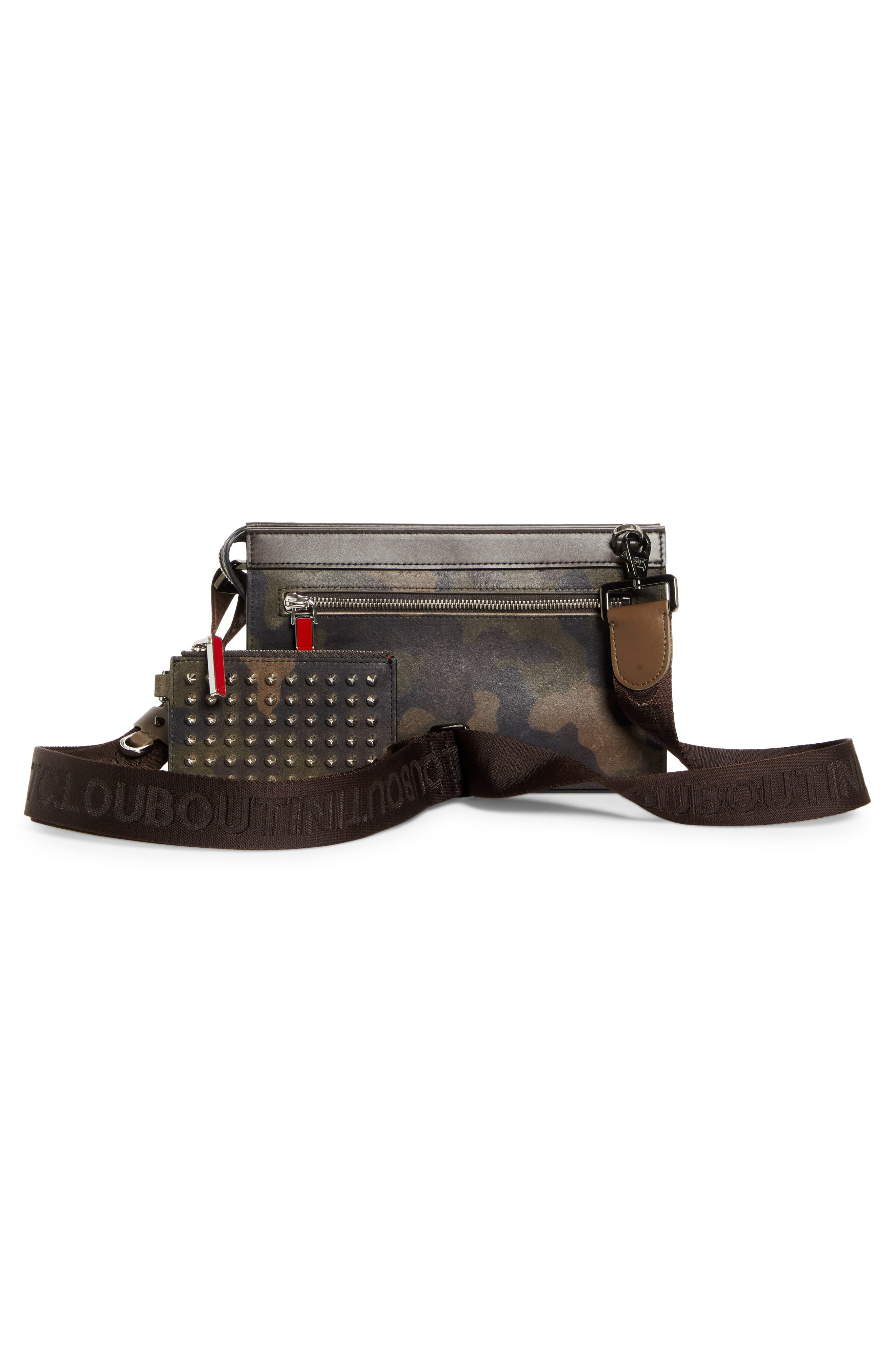 Christian Louboutin Funky Camo Crossbody Bag in Cafe/Green/Gun Metal at Nordstrom - 3