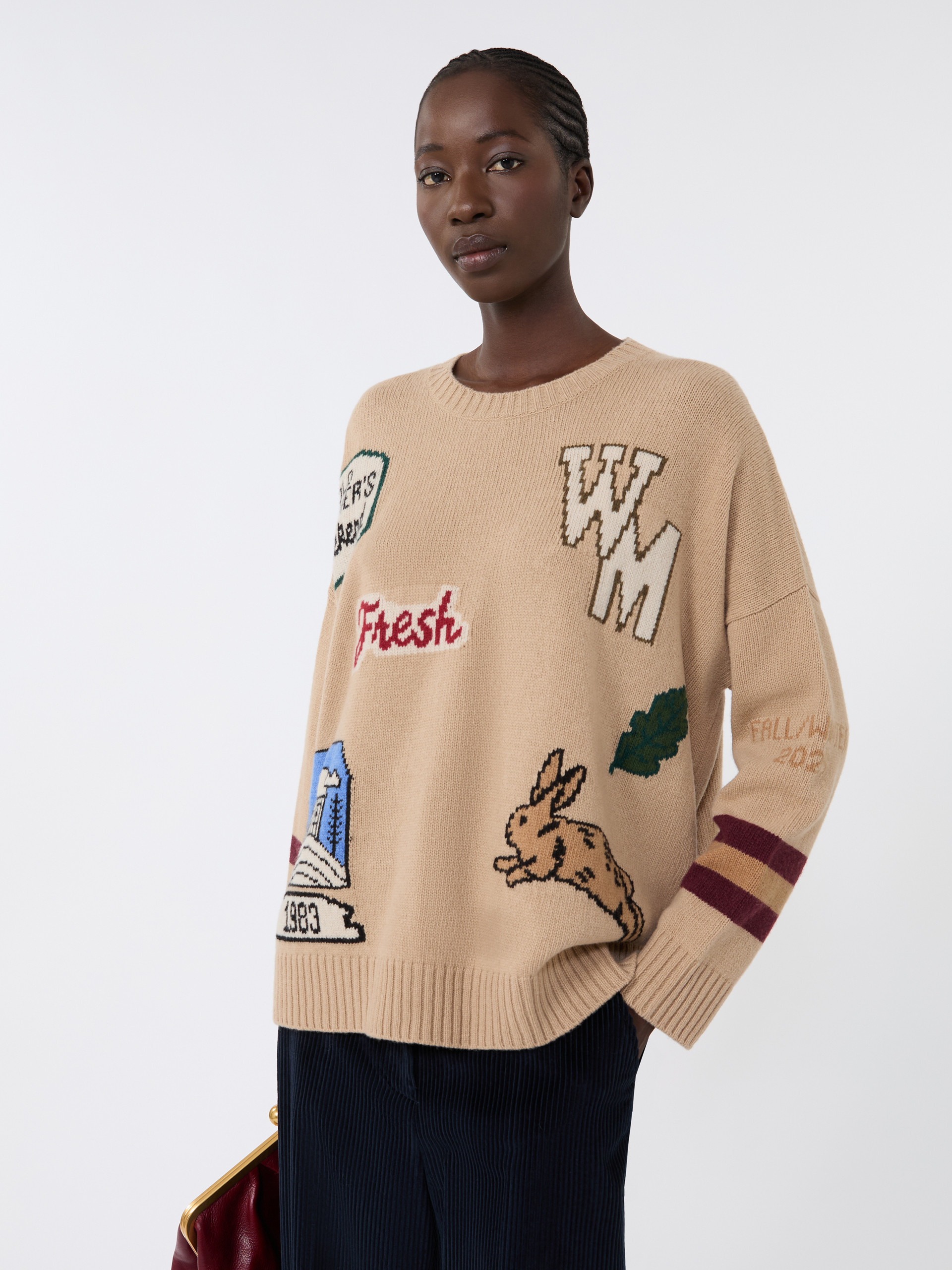 PAVIDI Wool knit oversized jumper - 5