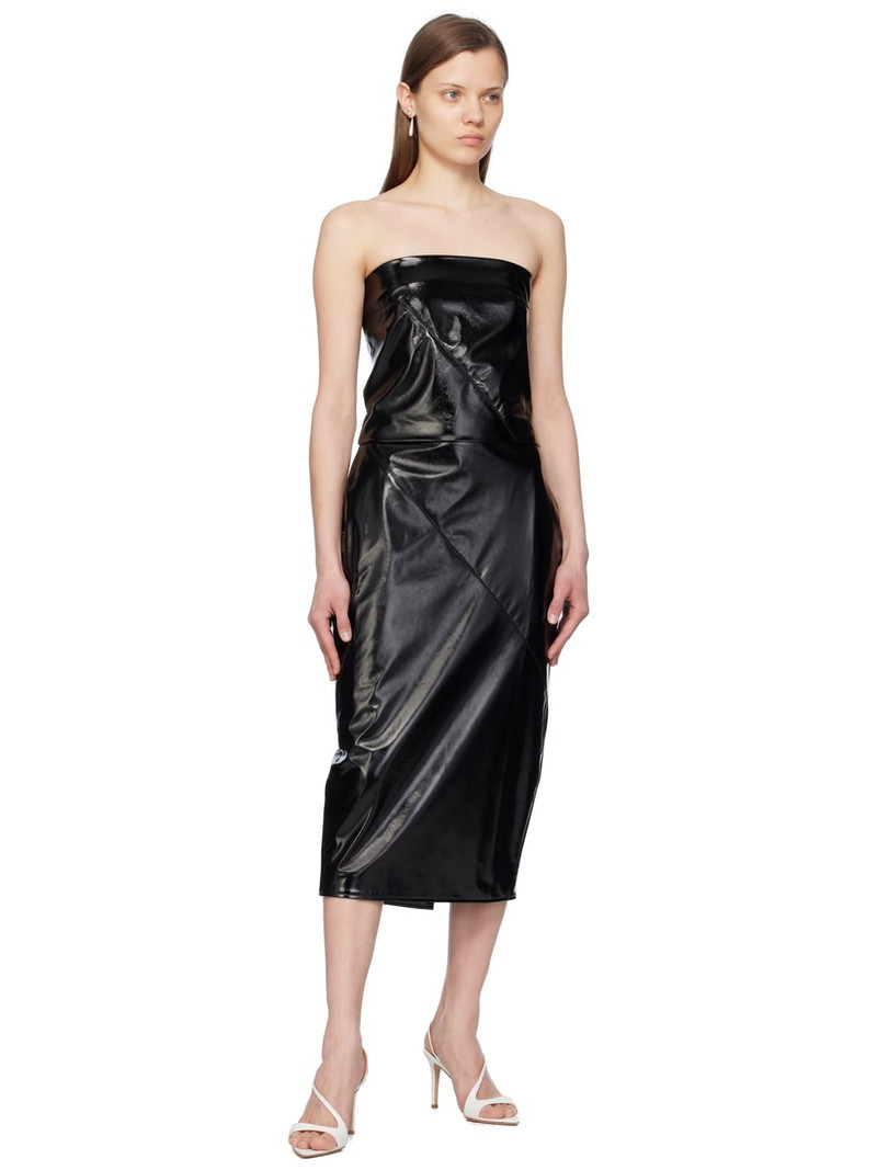 GAUGE81 Black Kuana Faux-Leather Midi Skirt outlook