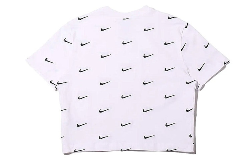 Nike (WMNS) Nike logo Printing Short Sleeve 'White' CK4092-100 outlook