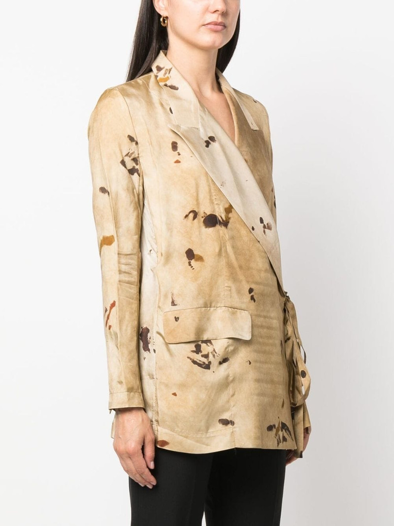 graphic-print side-fastening blazer 3