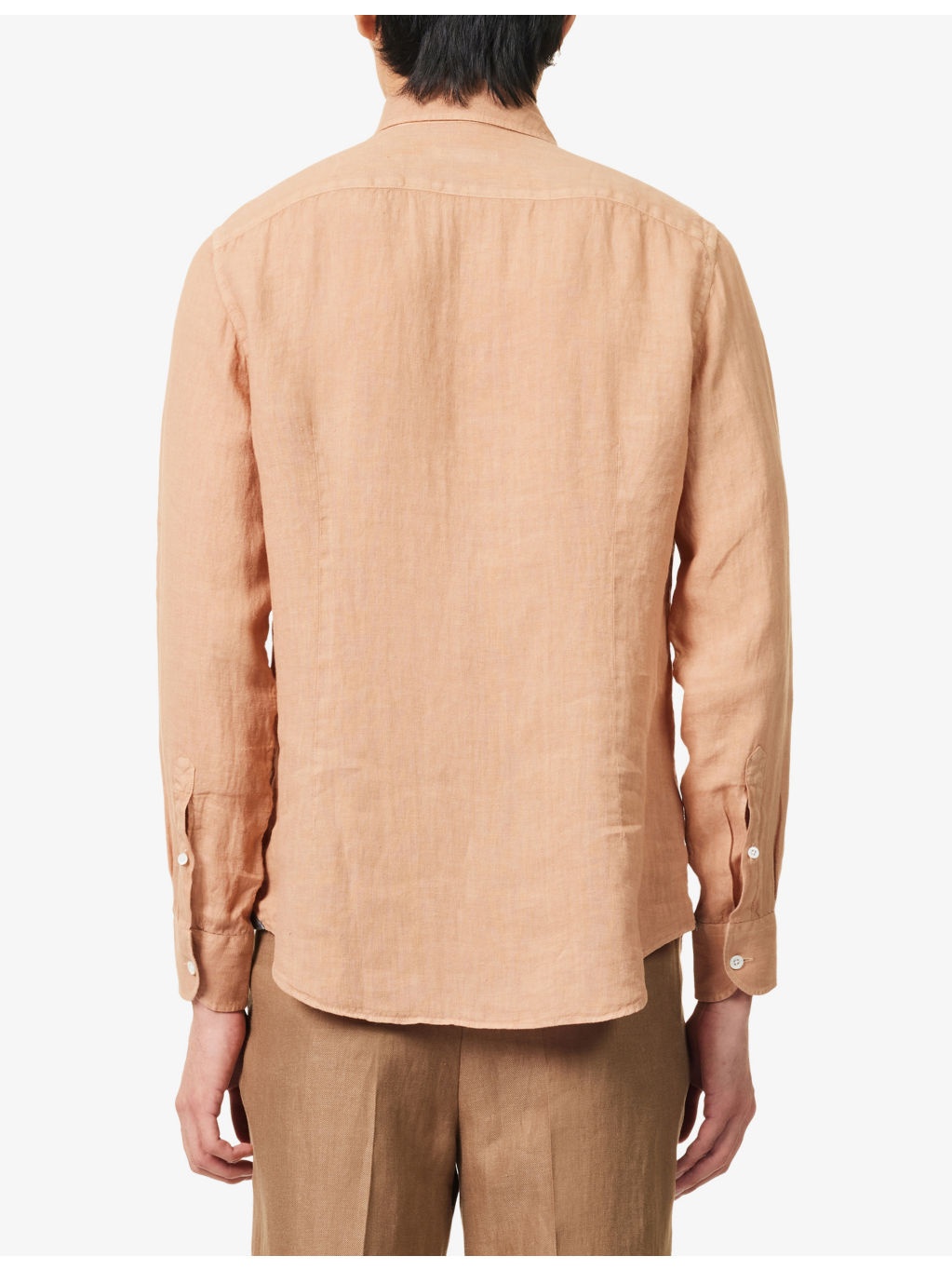 Regular-Fit Logo-Embroidered Linen Shirt - 4