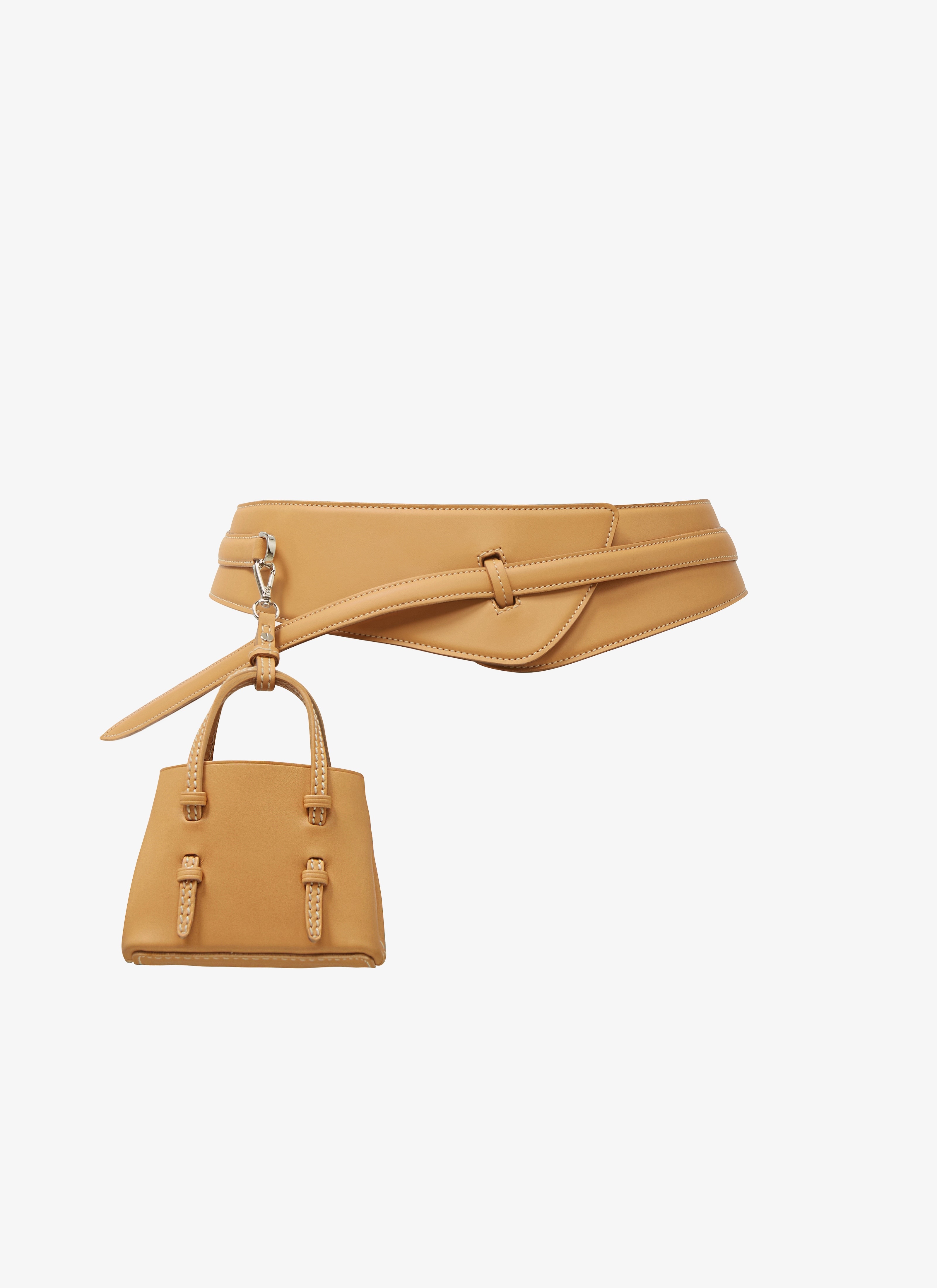 MINI MINA BELT IN SOFT NATURAL CALFSKIN - 1