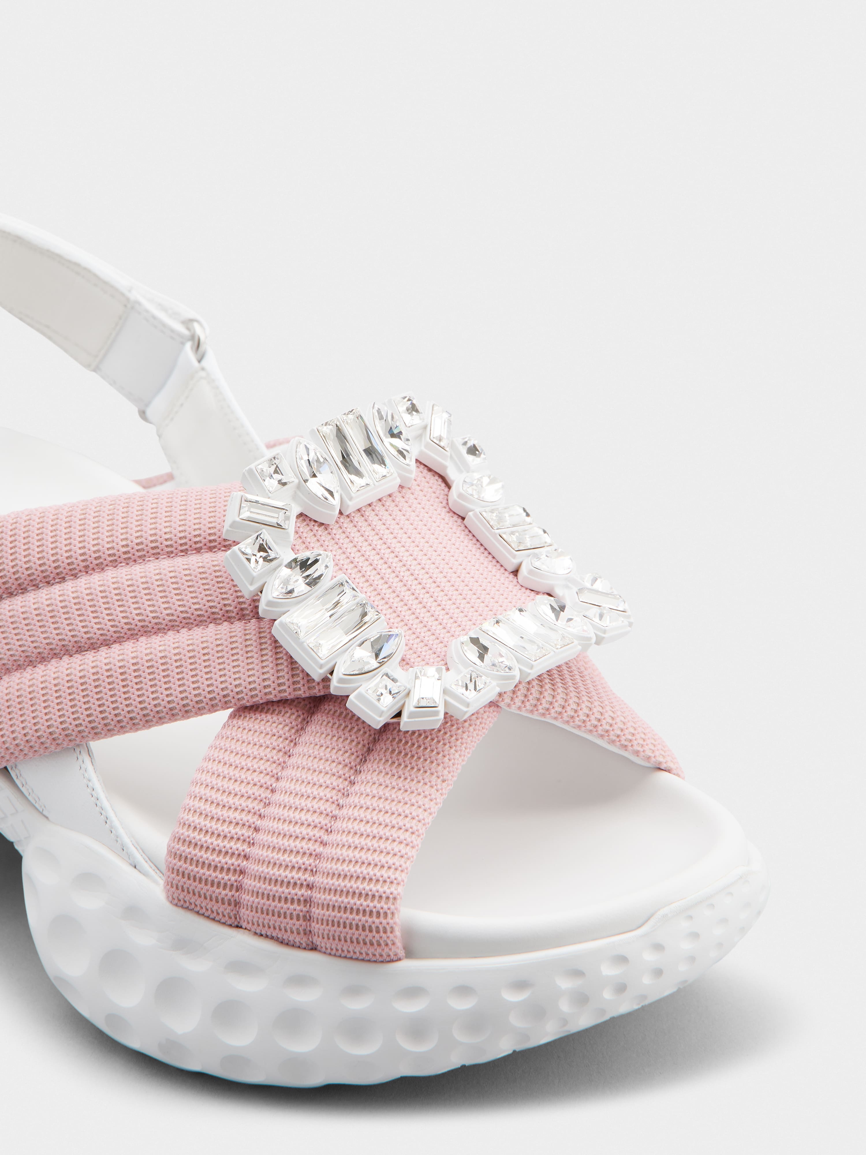 Viv' Run Light Strass Buckle Sandals in Fabric - 3