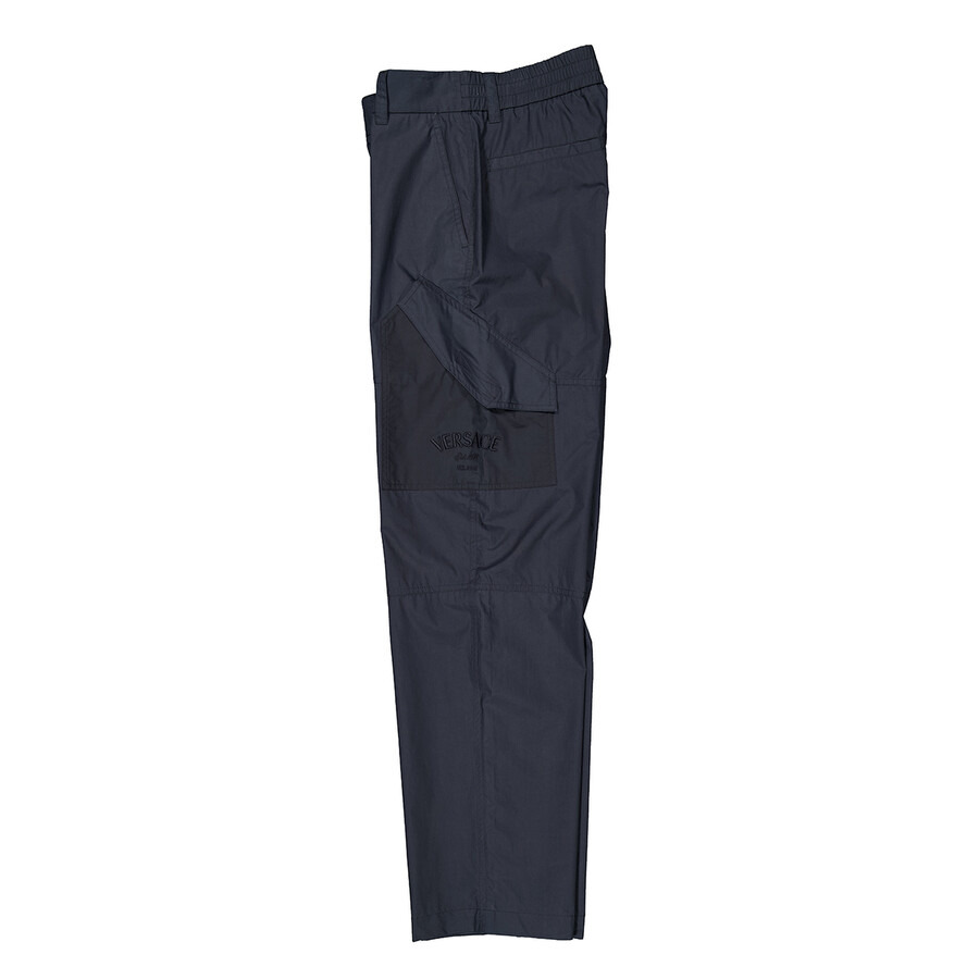 Versace Embroidered Logo Mid-Rise Cotton Trousers - 7