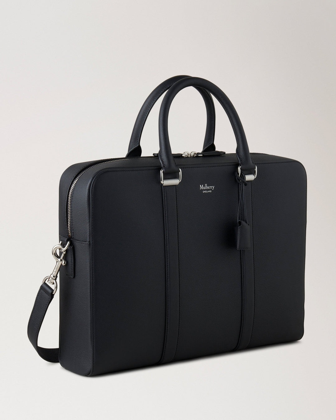 Camberwell Briefcase Black Cross-Boarded Grain - 3