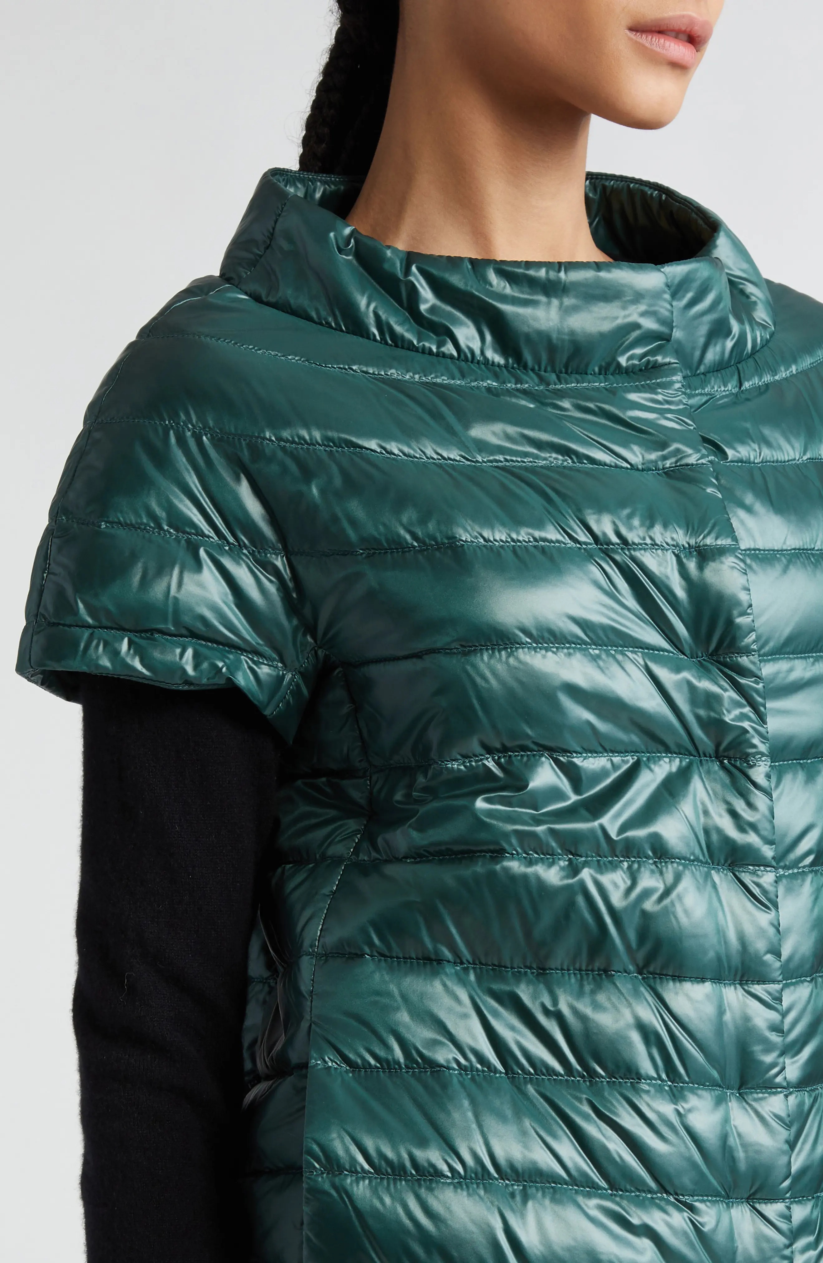 Quilted Jacket Herno Cap Sleeve Puffer Jacket Herno Emilia Cap