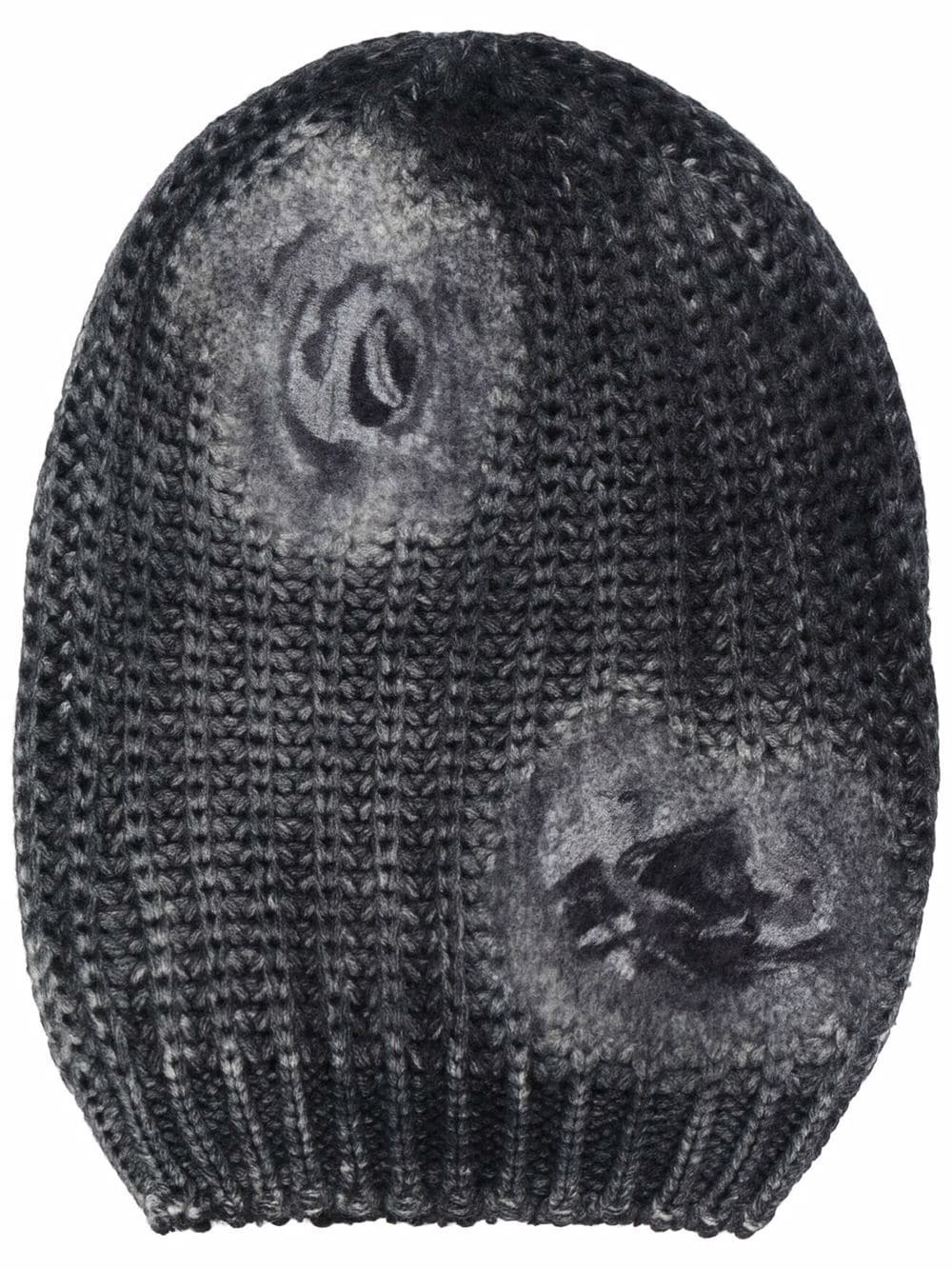 ribbed-knit merino-cashmere beanie - 1