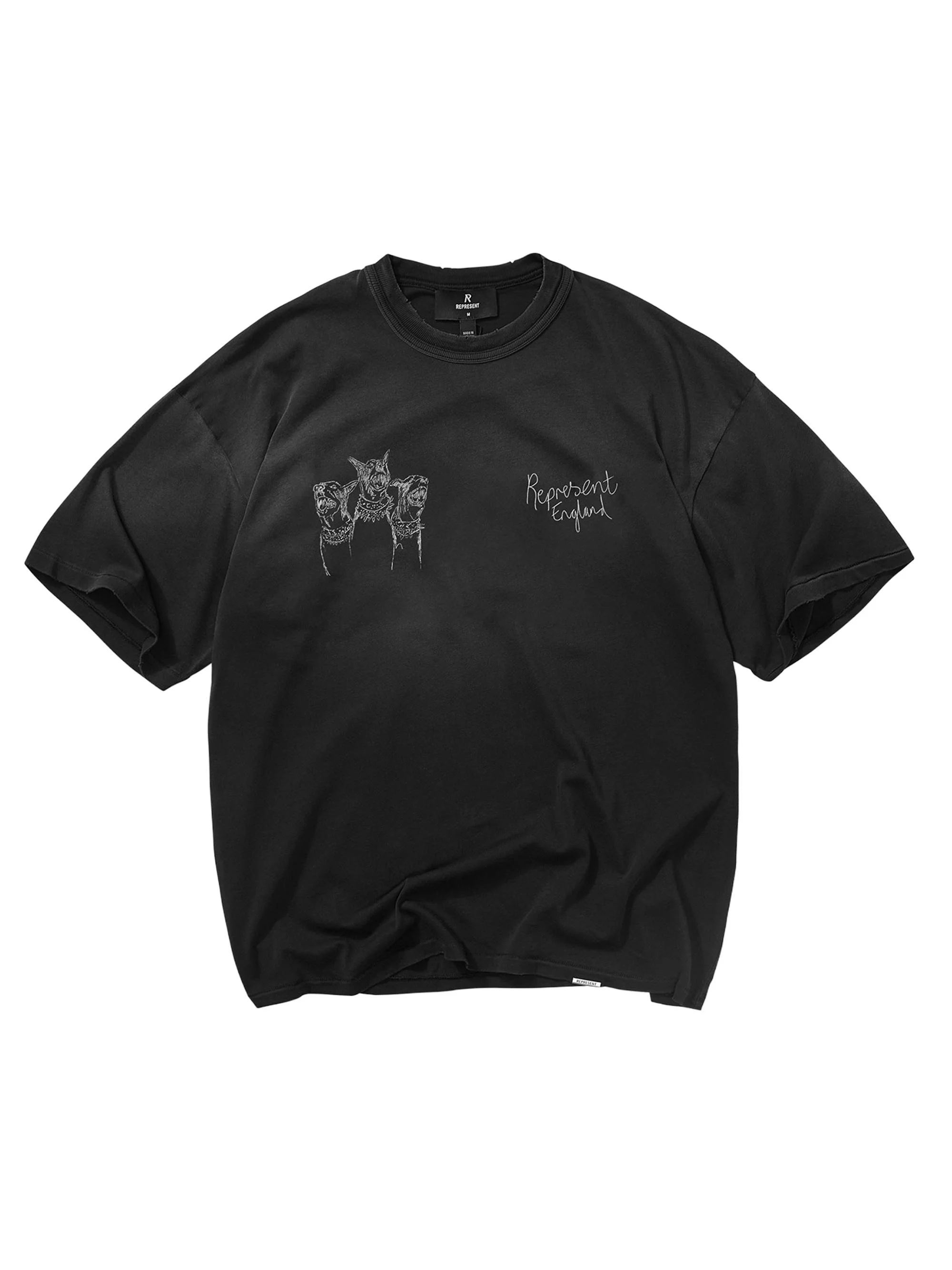 Men's Legacy Hand Drawn Thoroughbred Dogs T-Shirt - Aged Black - 1