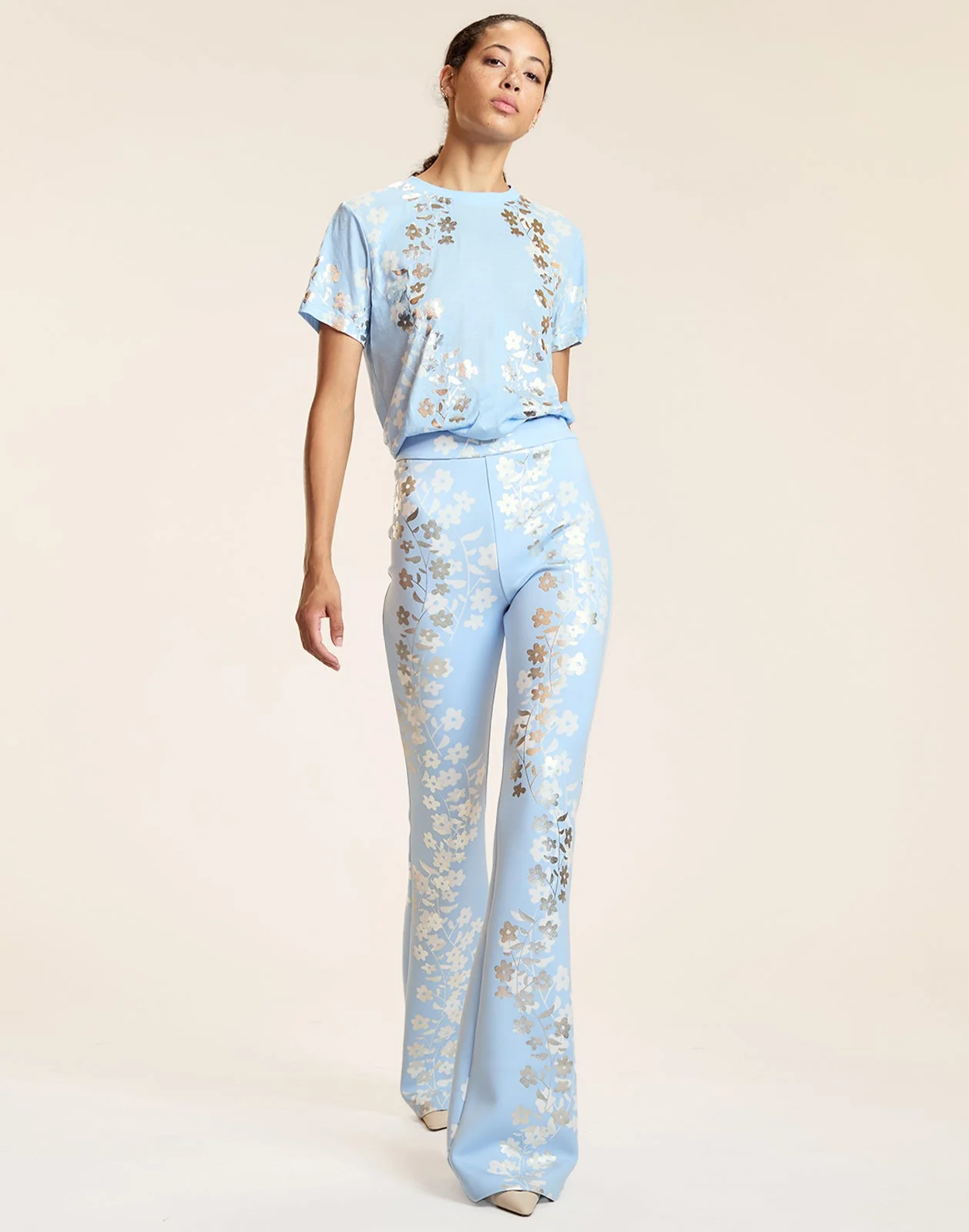 Metallic Bonded Pants - 1