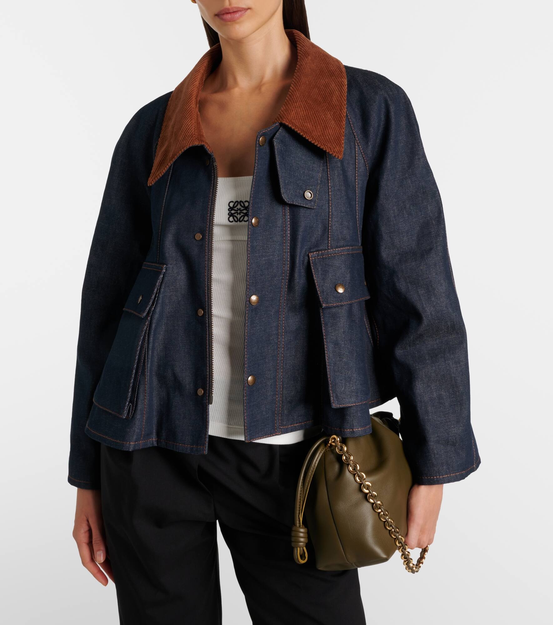 Trapeze denim jacket - 8