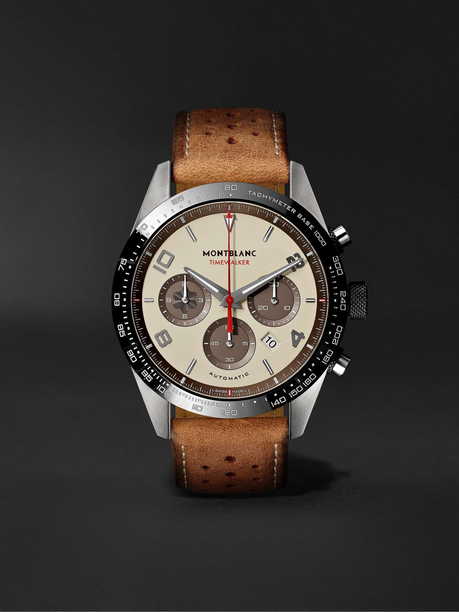 TimeWalker Manufacture Limited Edition Automatic Chronograph 43mm Stainless Steel, Ceramic and Leath - 1