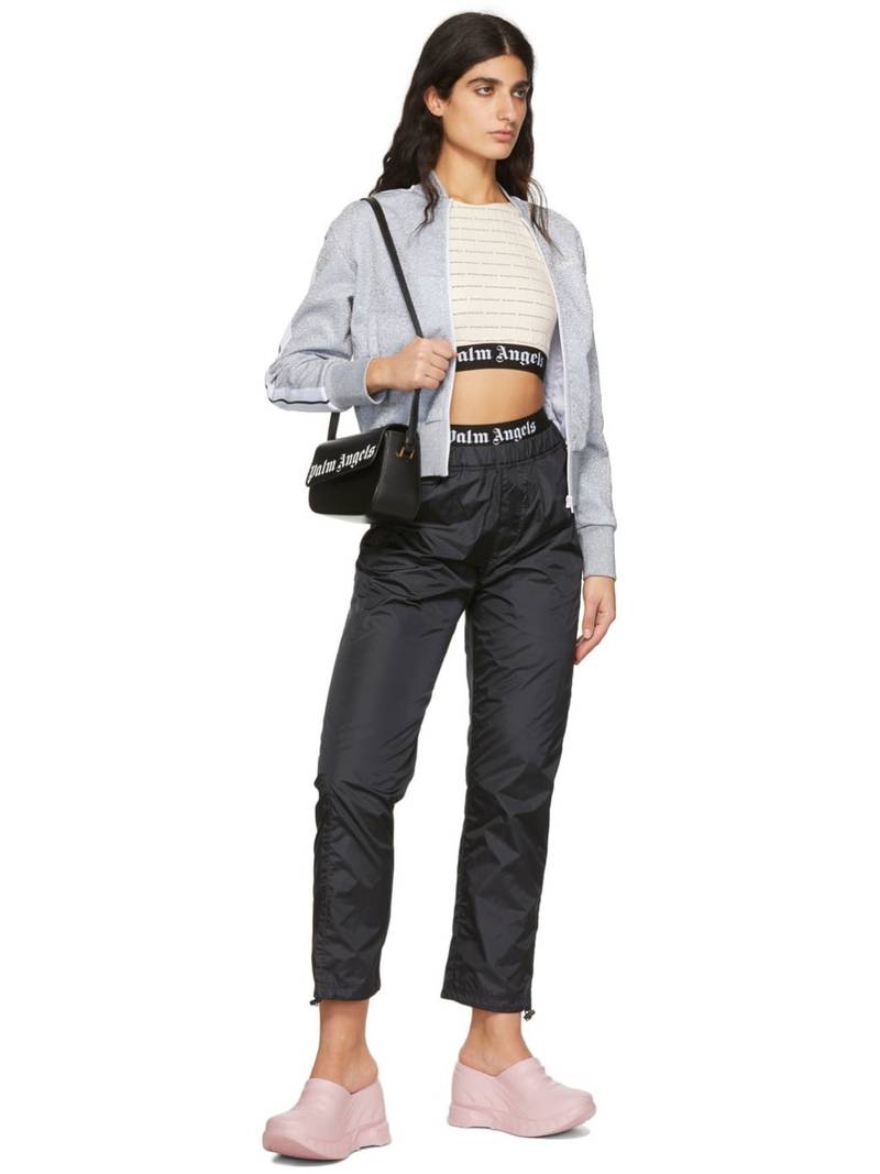 Palm Angels Grey Polyester Track Jacket outlook