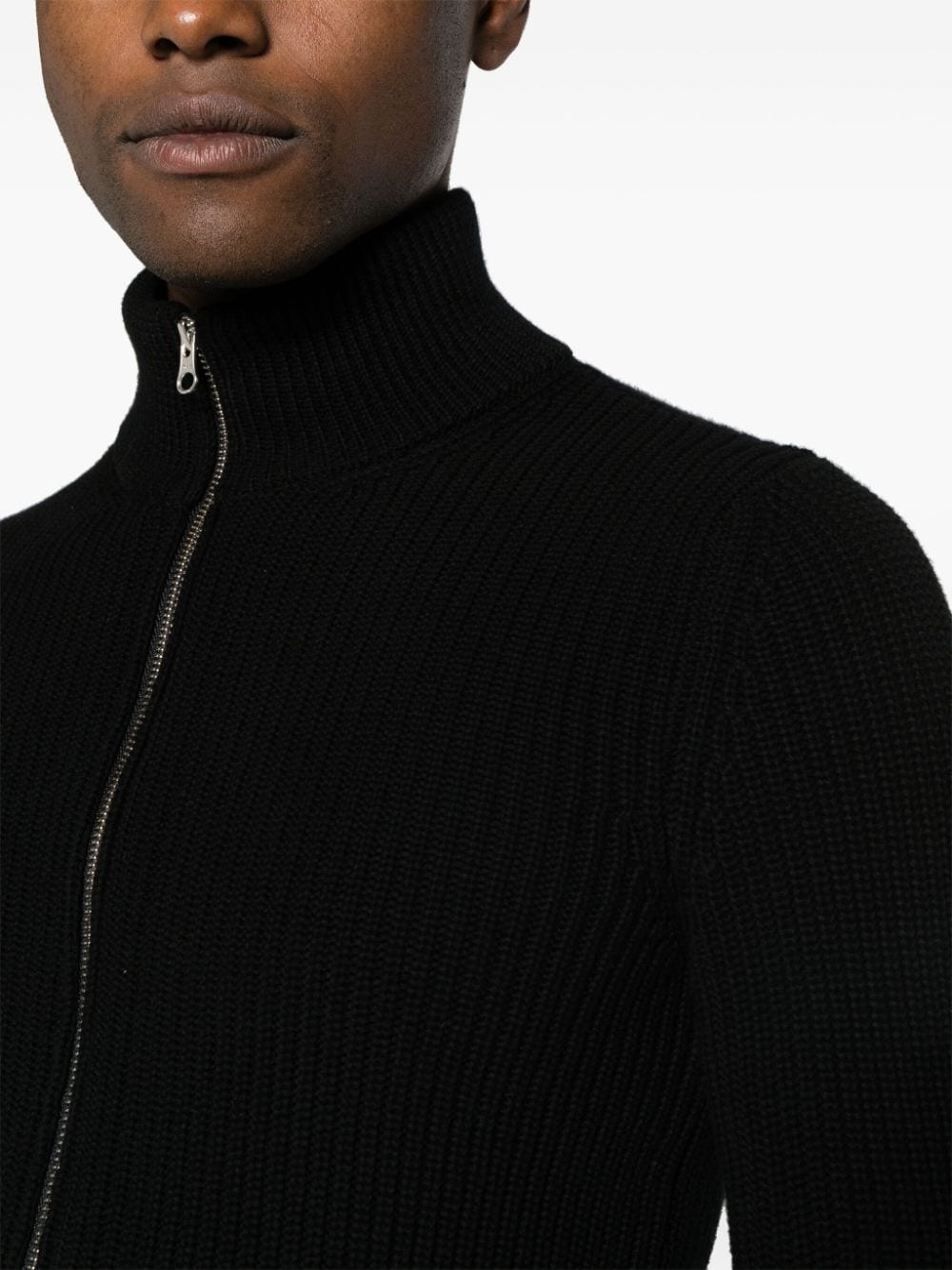 ribbed cotton cardigan - 5