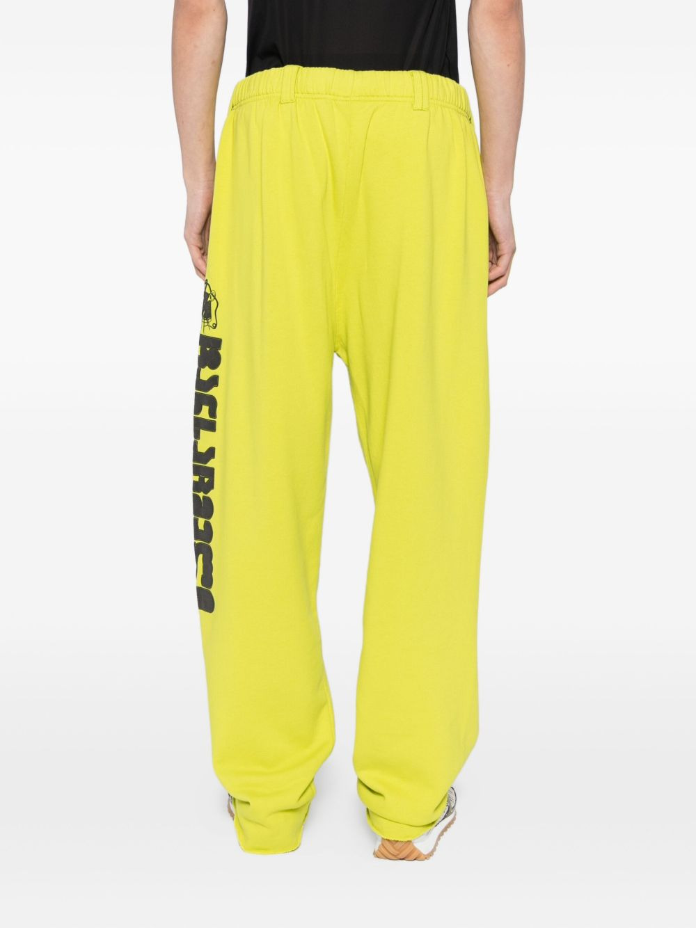 graphic-print cotton trousers - 4