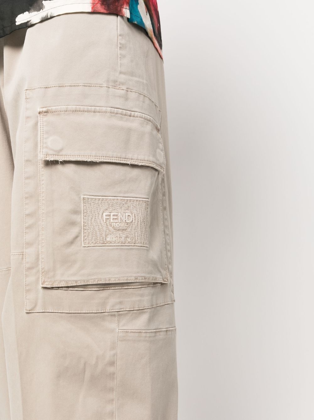 logo-patch wide-leg trousers - 5