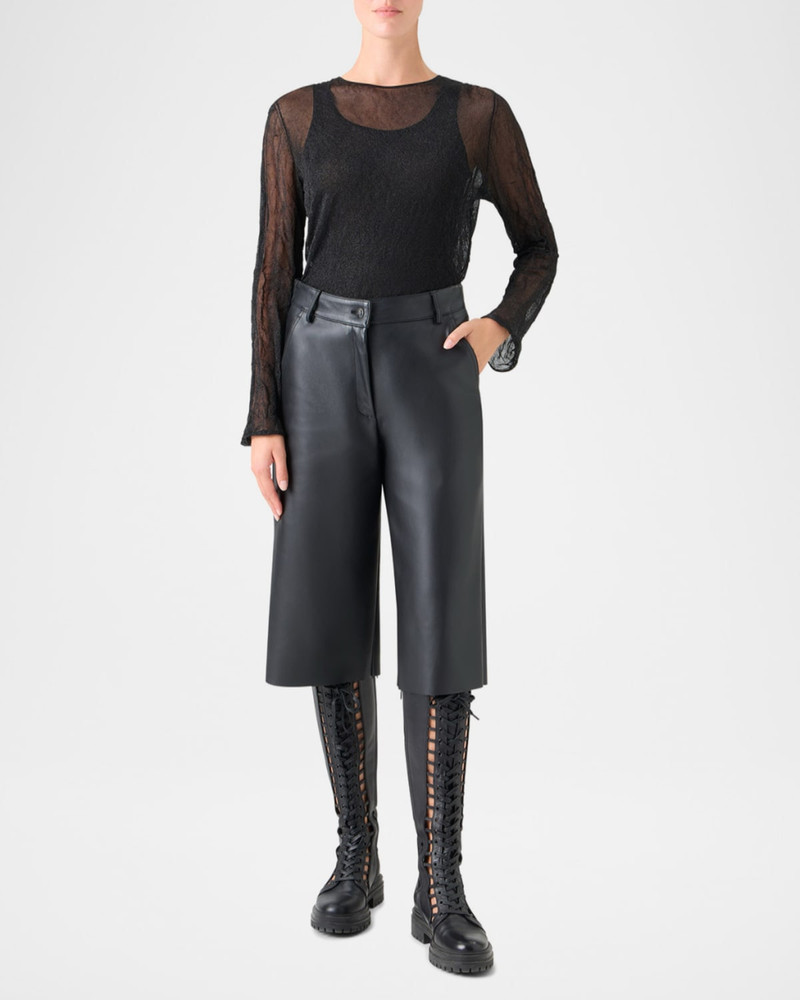 AKRIS Layered Sheer Long-Sleeve Top outlook