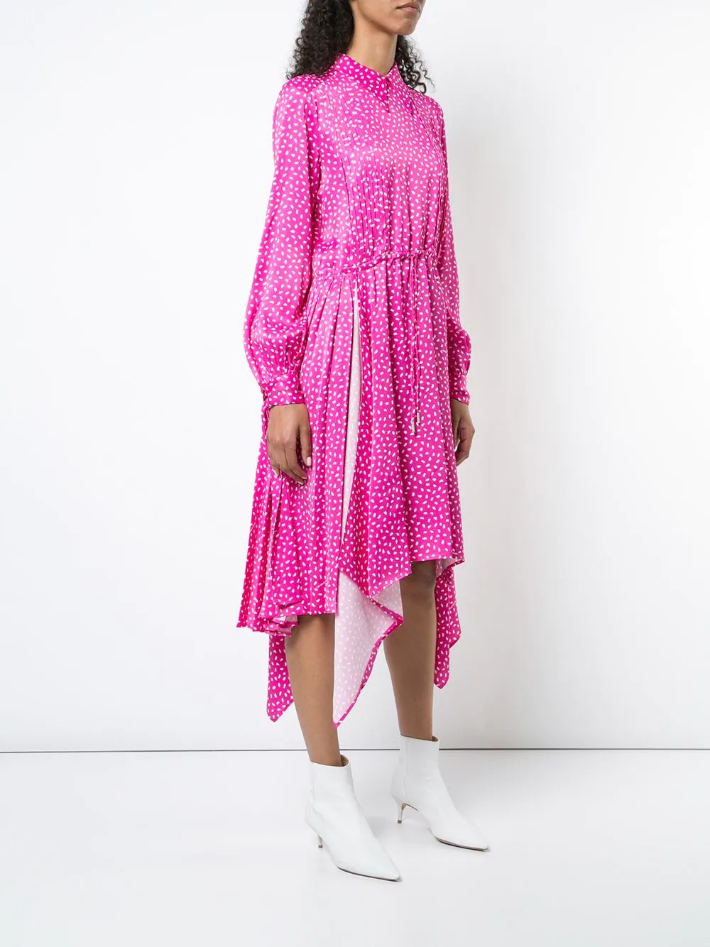 printed satin dress - 3