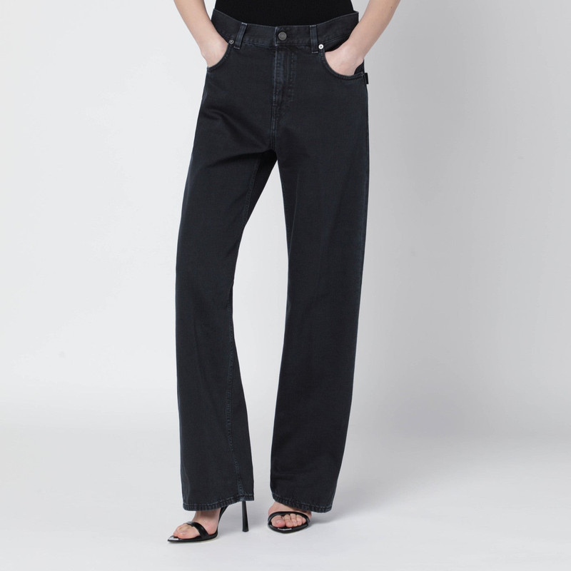 Charcoal wide-leg jeans 1