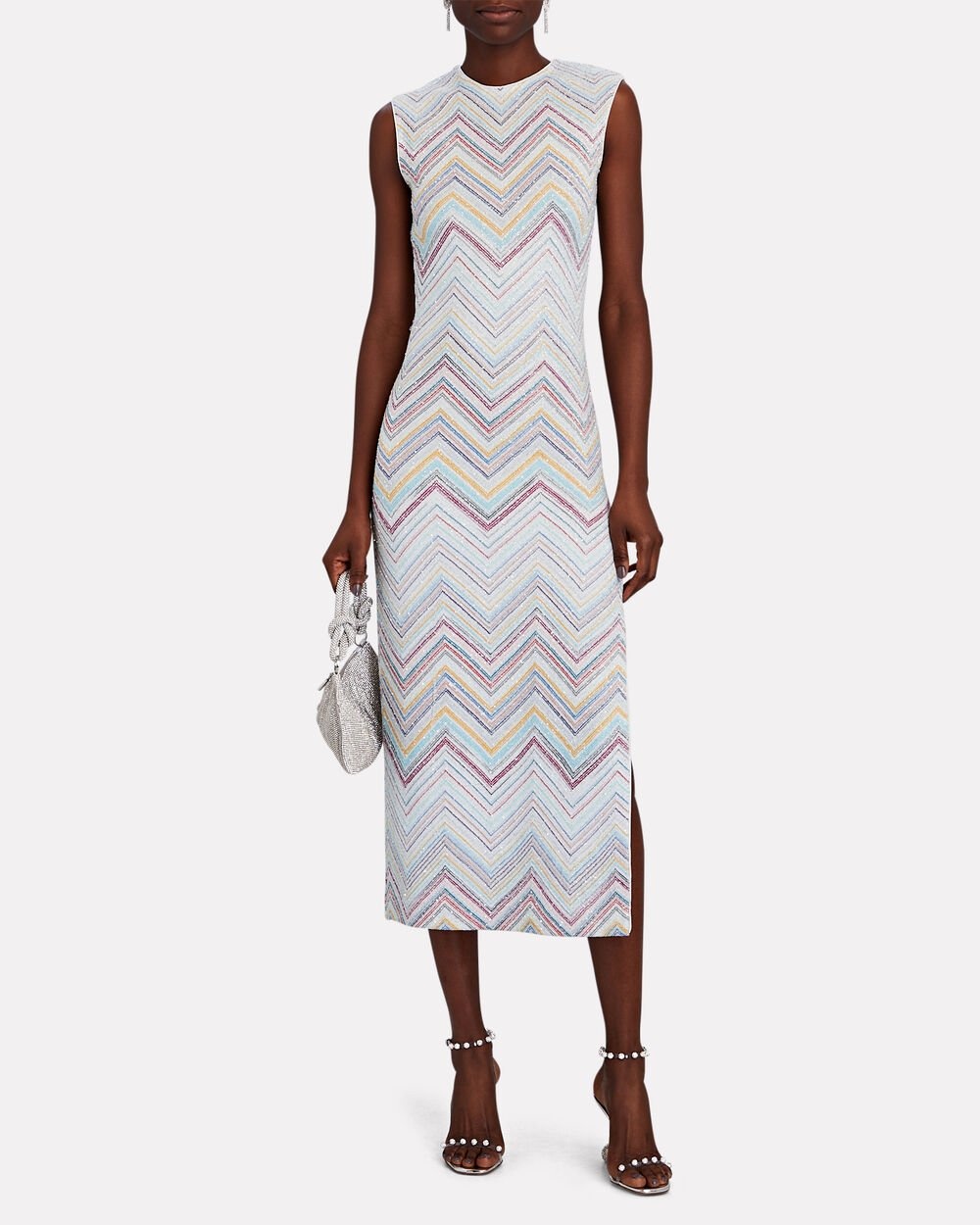 Chevron Striped Midi Dress - 2