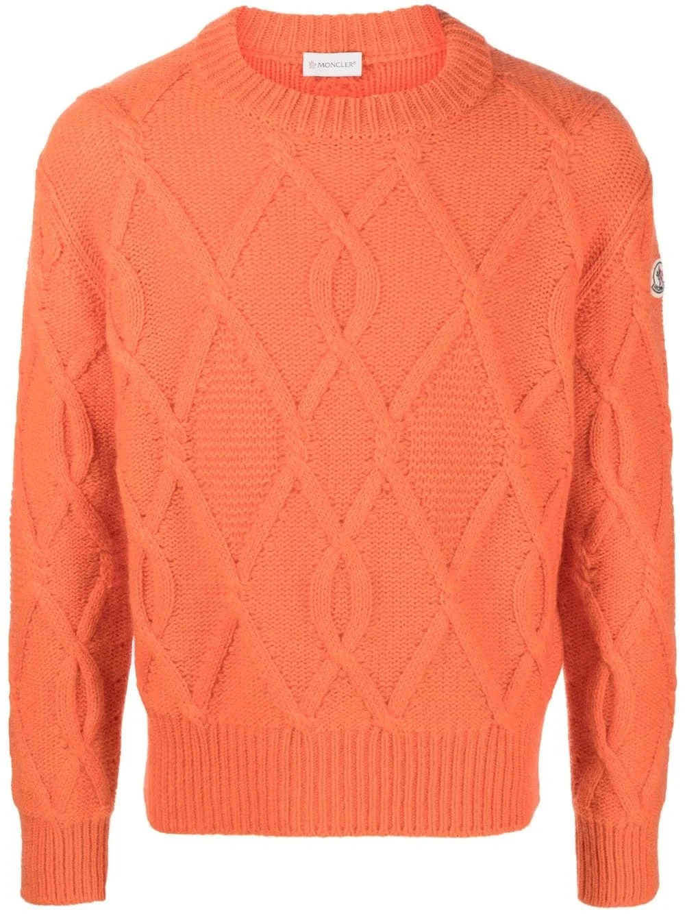 logo-patch knitted jumper - 1