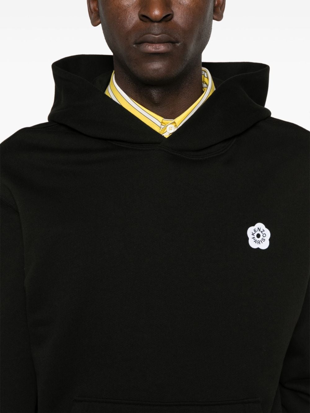 Boke Flower-patch cotton hoodie - 5