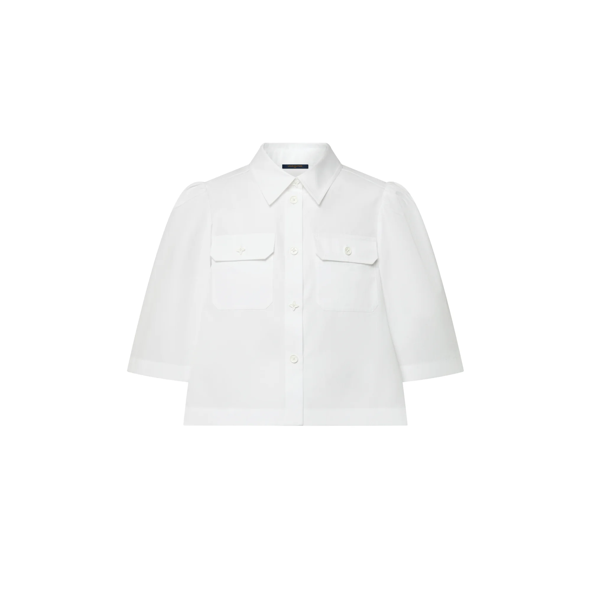 Cropped Flap Pocket Shirt - 1