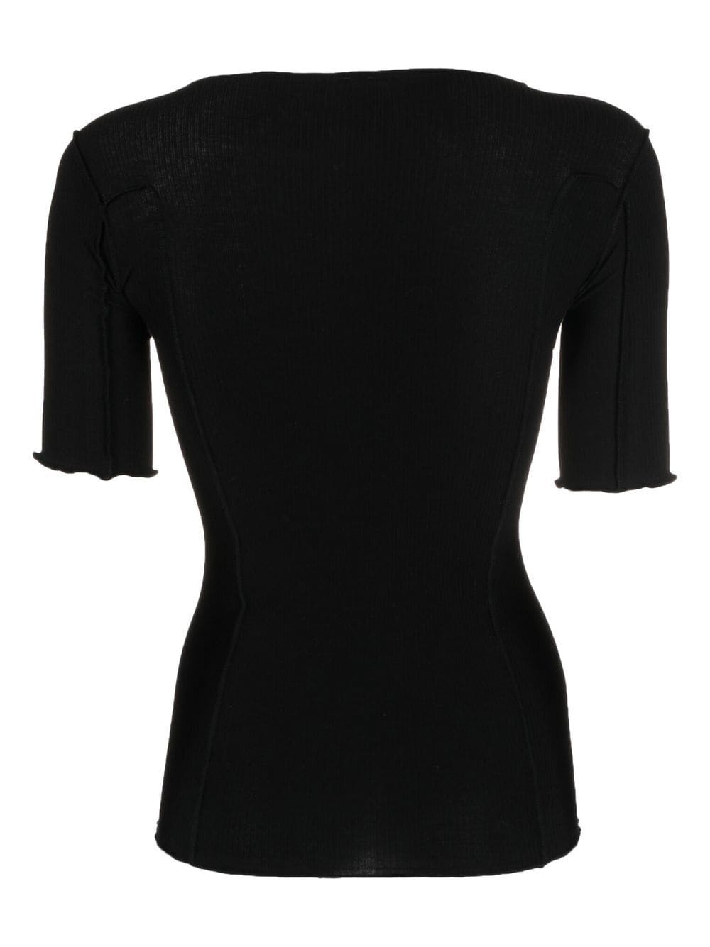 Omato stretch-organic cotton top - 2