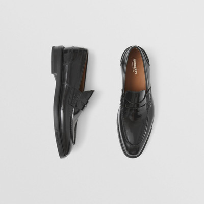 Burberry Leather Penny Loafers outlook