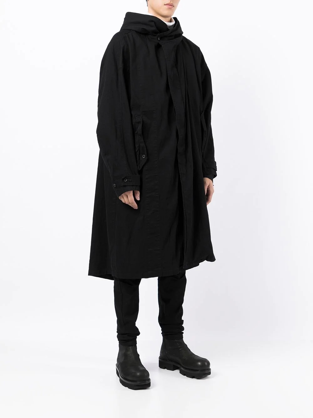 draped parka coat - 3